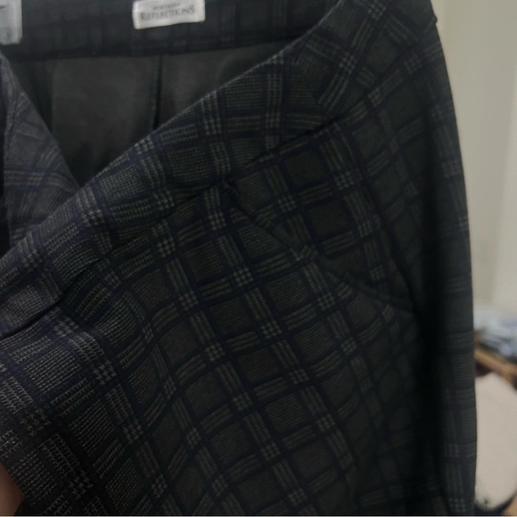 NORTHERN REFLECTIONS Black Plus Size 16 Checkered Pants Wide Leg Ankle Pants - Picture 9 of 10